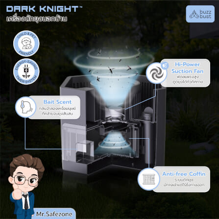 เครื่องดักยุงไฟฟ้าภายนอก BUZZBUST รุ่น DARK KNIGHT_2
